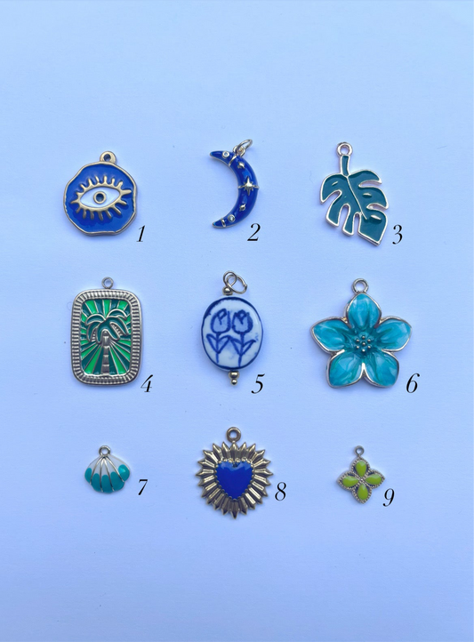 CHARMS BLEUS ET VERTS